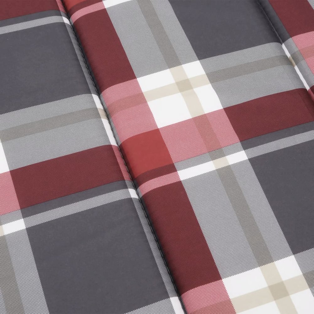 Sun Lounger Cushion Red Check Pattern Oxford fabric (100% polyester). Picture 7