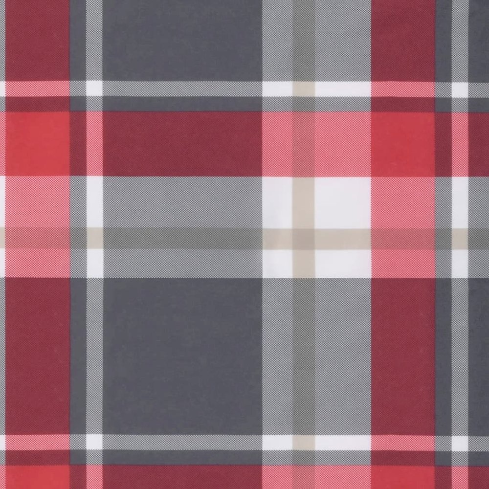 Sun Lounger Cushion Red Check Pattern Oxford fabric (100% polyester). Picture 8