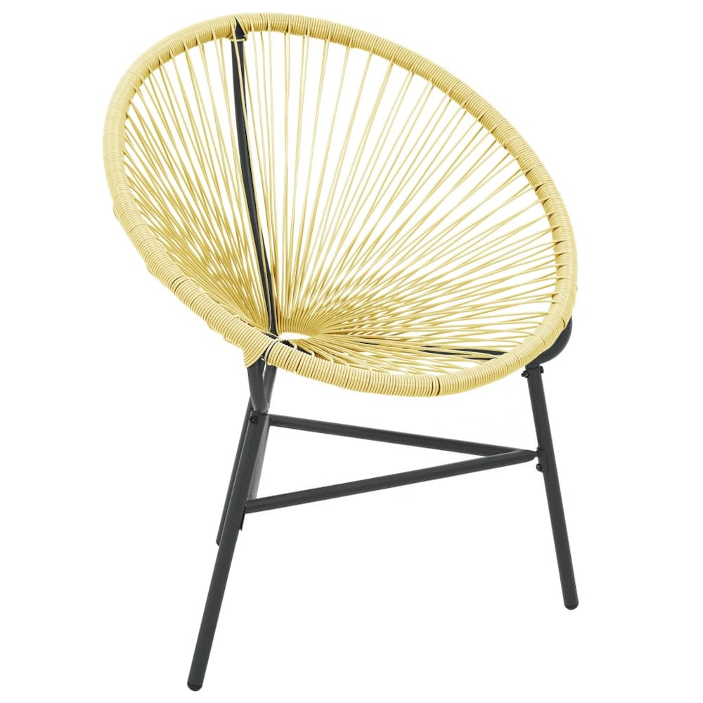 Acapulco Chair Beige Poly Rattan, Powder-Coated Steel Standard. Picture 2