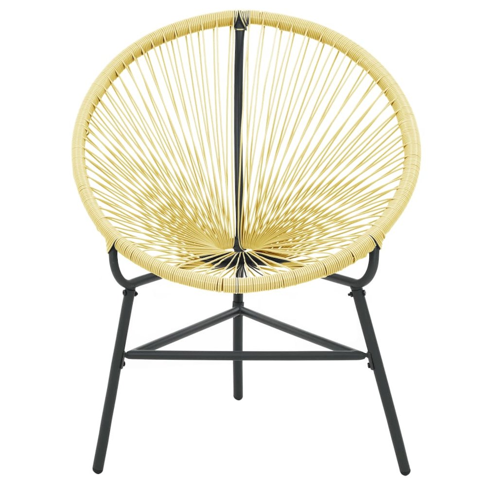 Acapulco Chair Beige Poly Rattan, Powder-Coated Steel Standard. Picture 3