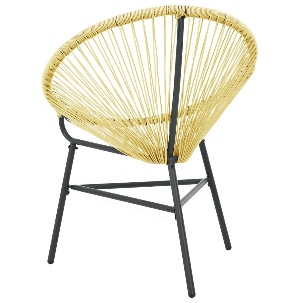 Acapulco Chair Beige Poly Rattan, Powder-Coated Steel Standard. Picture 4