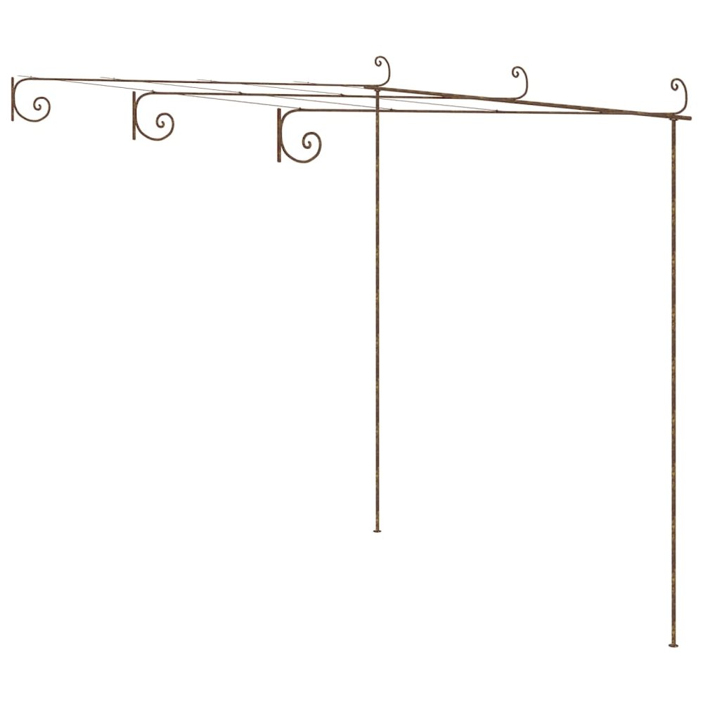 Garden Arch Antique Brown Wrought Iron Large Decorative Inlays. Picture 2