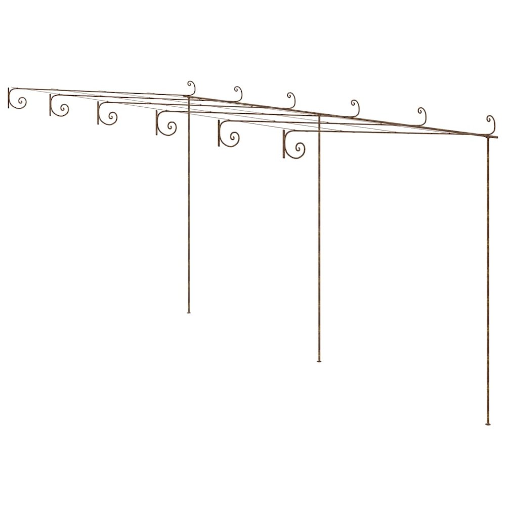 Garden Arch Antique Brown Wrought Iron Large Decorative Inlays. Picture 2