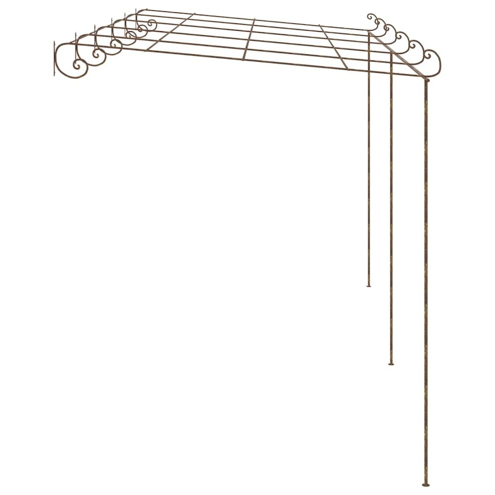 Garden Arch Antique Brown Wrought Iron Large Decorative Inlays. Picture 3