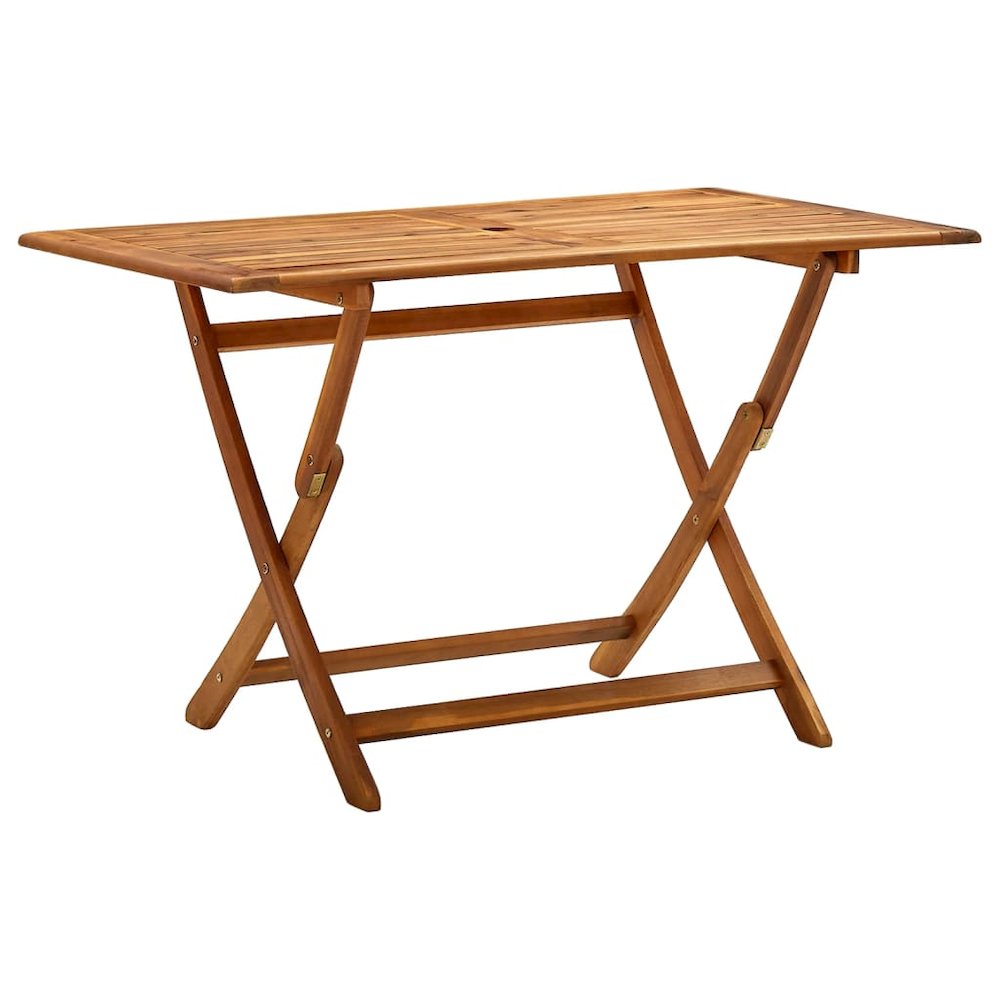 Garden Table Natural wood Solid Acacia wood Medium Foldable. Picture 1
