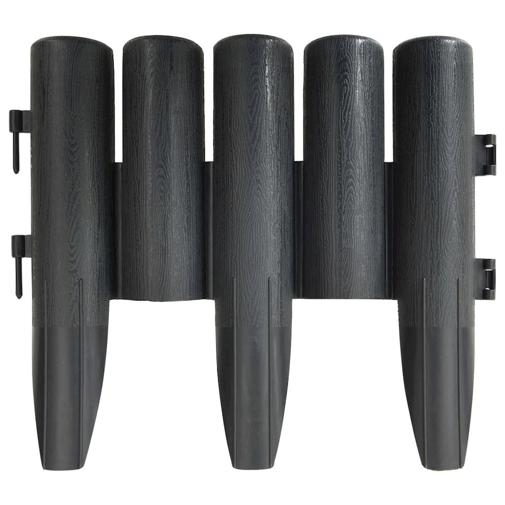 Lawn Edgings 36 pcs Anthracite 32.8' PP. Picture 3