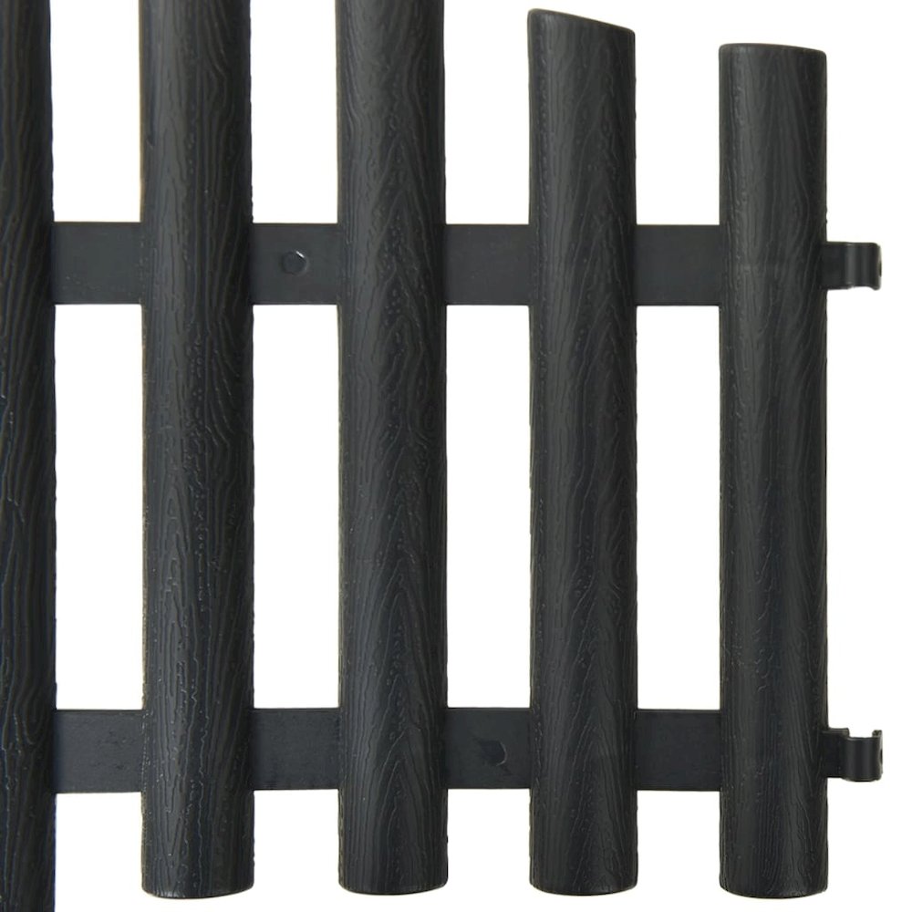 Lawn Edgings 17 pcs Anthracite 32.8' PP. Picture 6