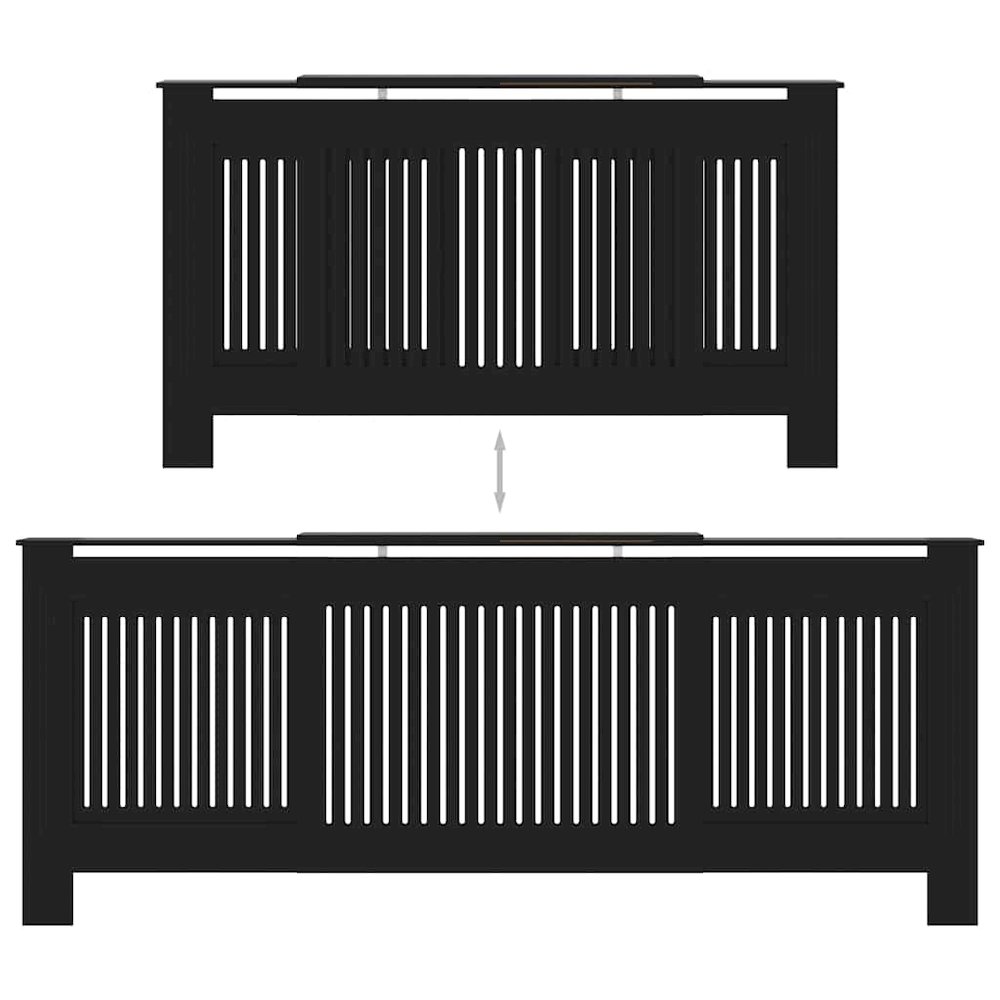 MDF Radiator Cover Black 80.7". Picture 7