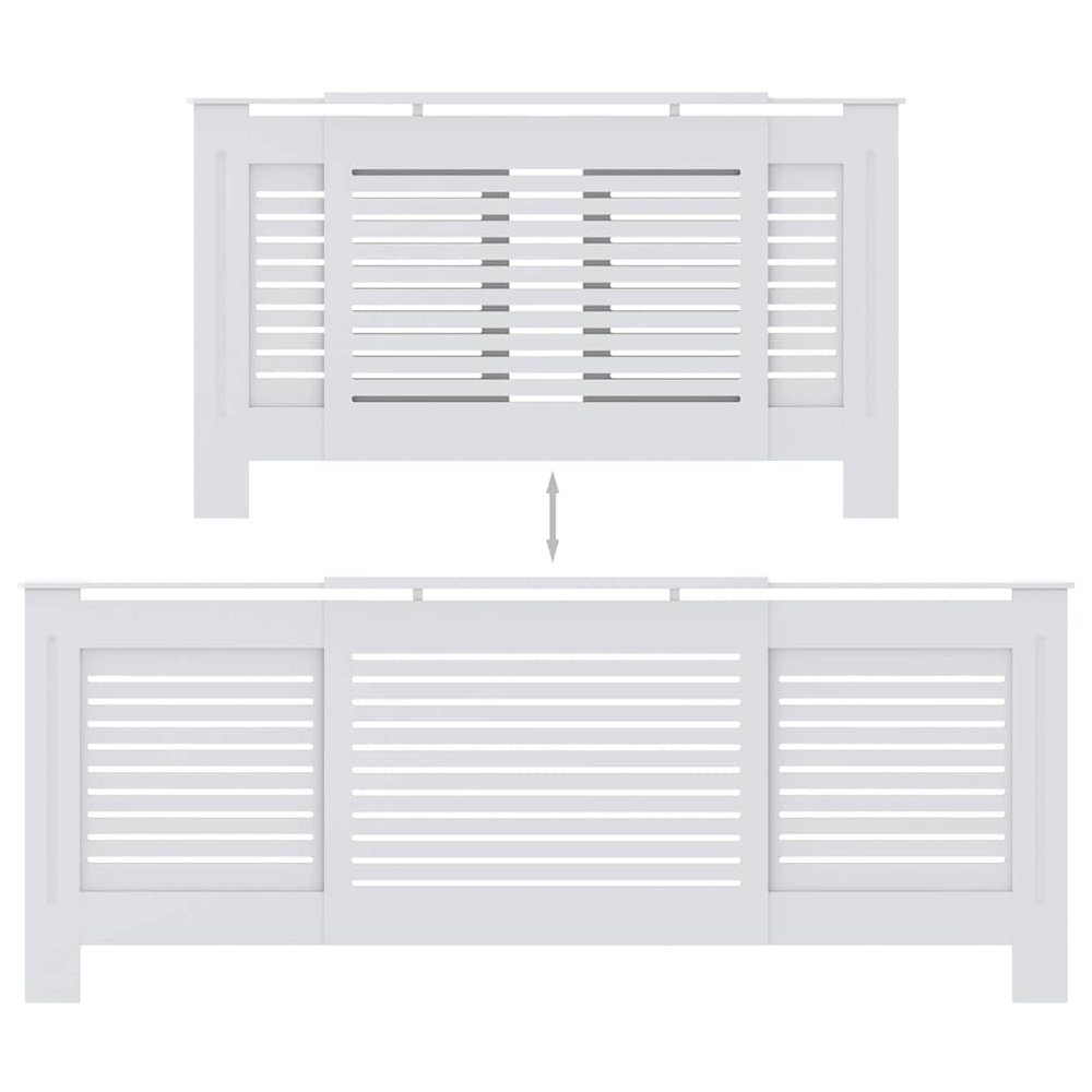 MDF Radiator Cover White 80.7". Picture 7