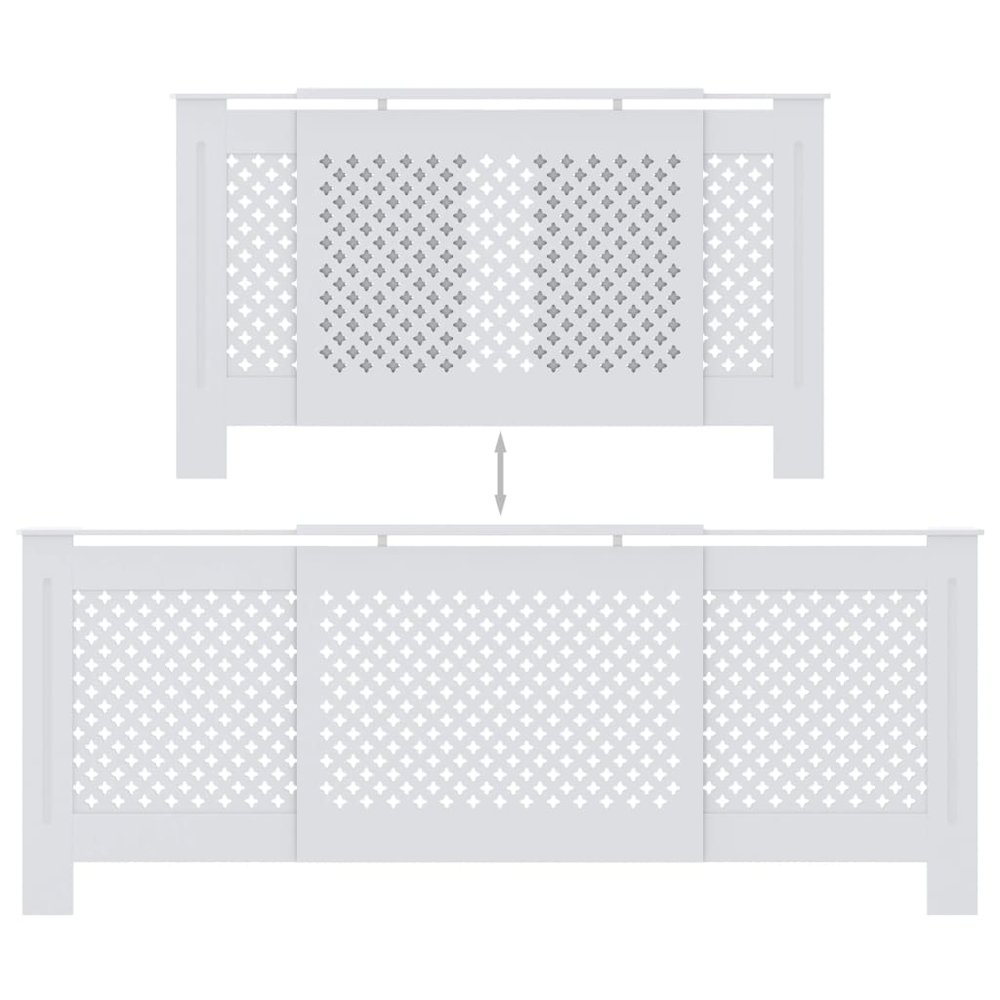 vidaXL MDF Radiator Cover White 80.7", 325555. Picture 5