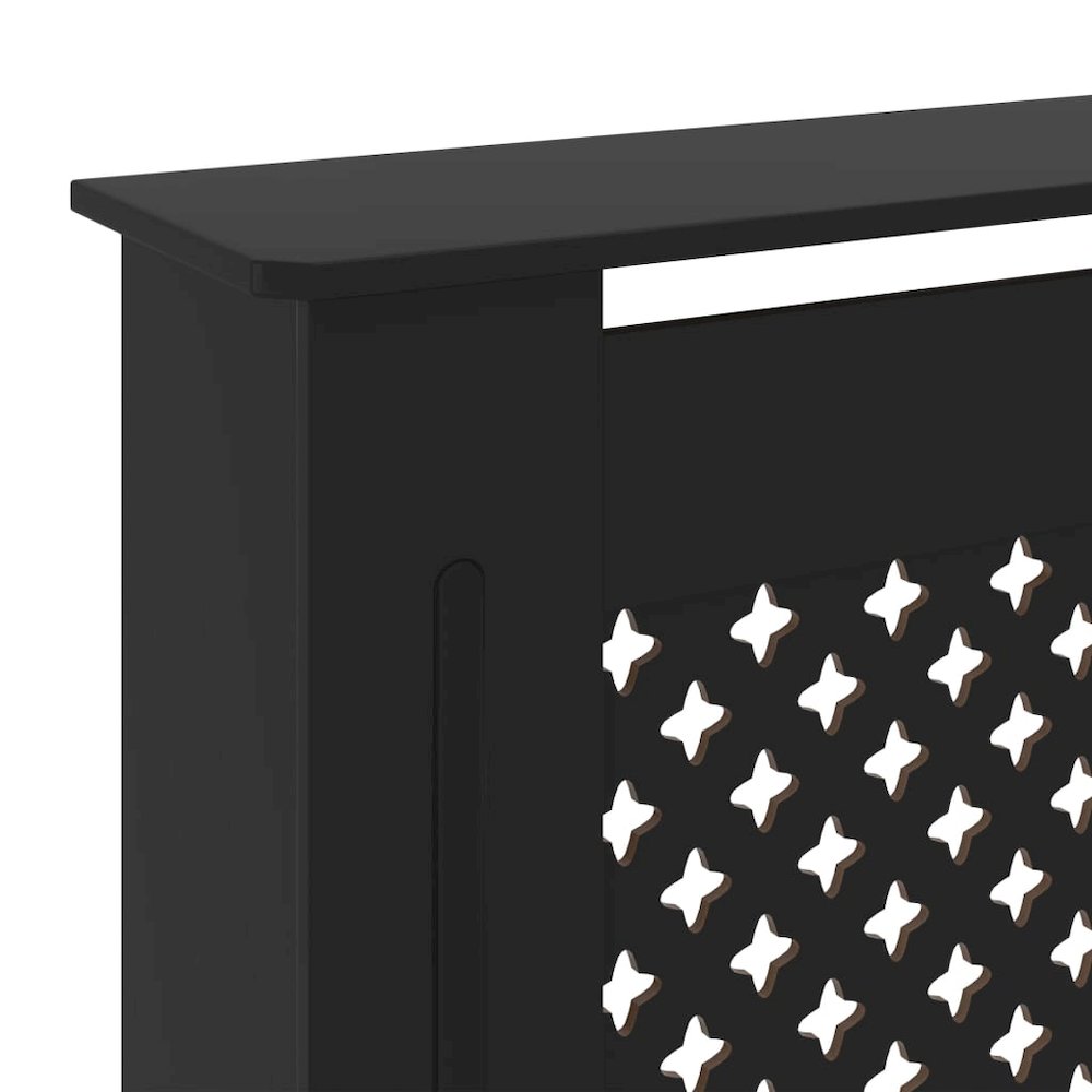 vidaXL MDF Radiator Cover Black 80.7", 325556. Picture 6