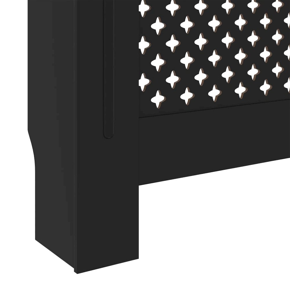 vidaXL MDF Radiator Cover Black 80.7", 325556. Picture 7