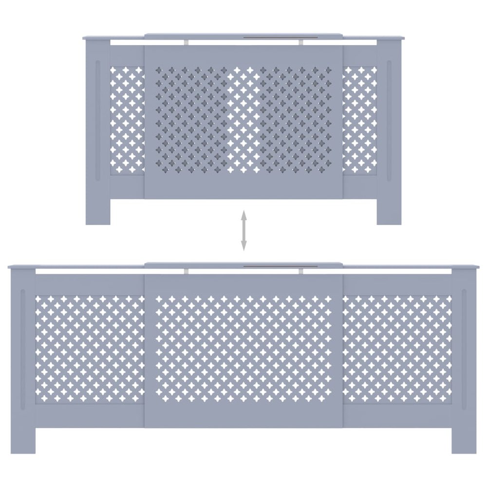 MDF Radiator Cover Gray 80.7". Picture 5