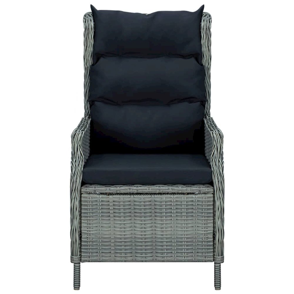 Garden Chair Light Grey Round PE rattan Standard Garden Chair. Picture 2