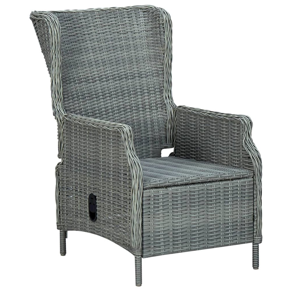 Garden Chair Light Grey Round PE rattan Standard Garden Chair. Picture 3