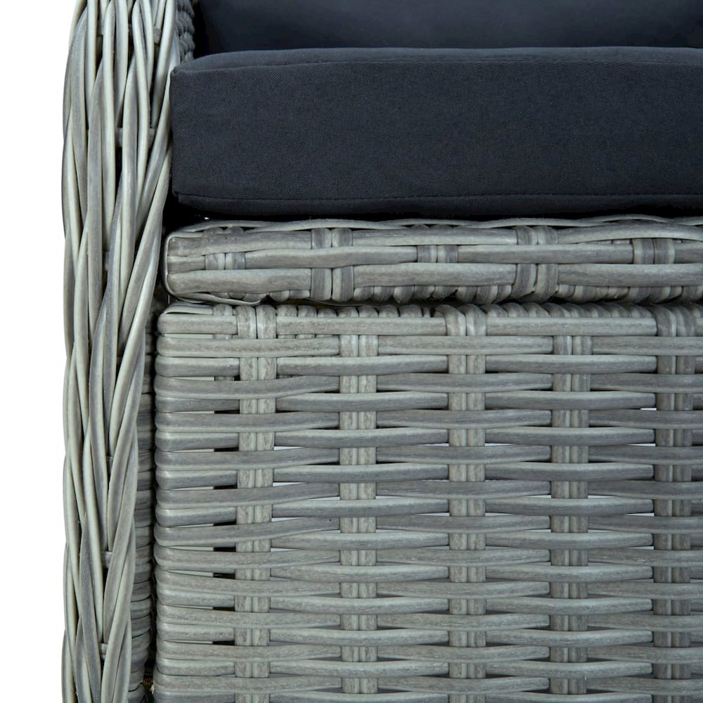 Garden Chair Light Grey Round PE rattan Standard Garden Chair. Picture 6