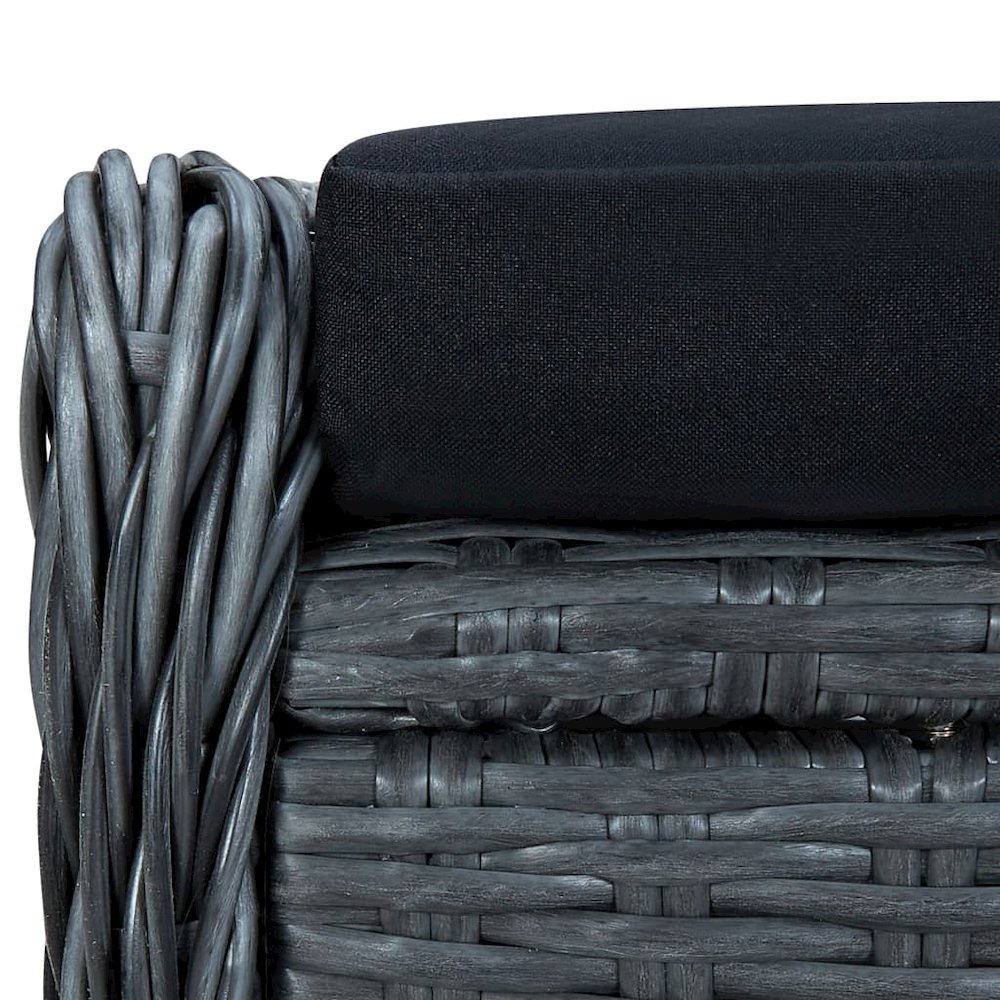 Garden Chair Dark Grey Round PE Rattan Large Garden Chair Other. Picture 10