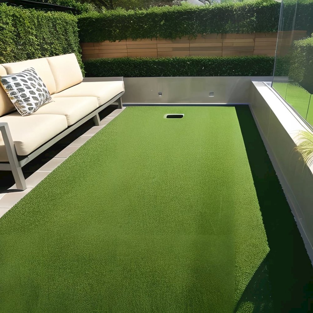 Artificial Grass Green Polypropylene (PP) 3.3 x 32.8 feet. Picture 2