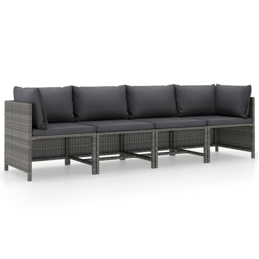 Garden Sofa Grey, Anthracite. Picture 1