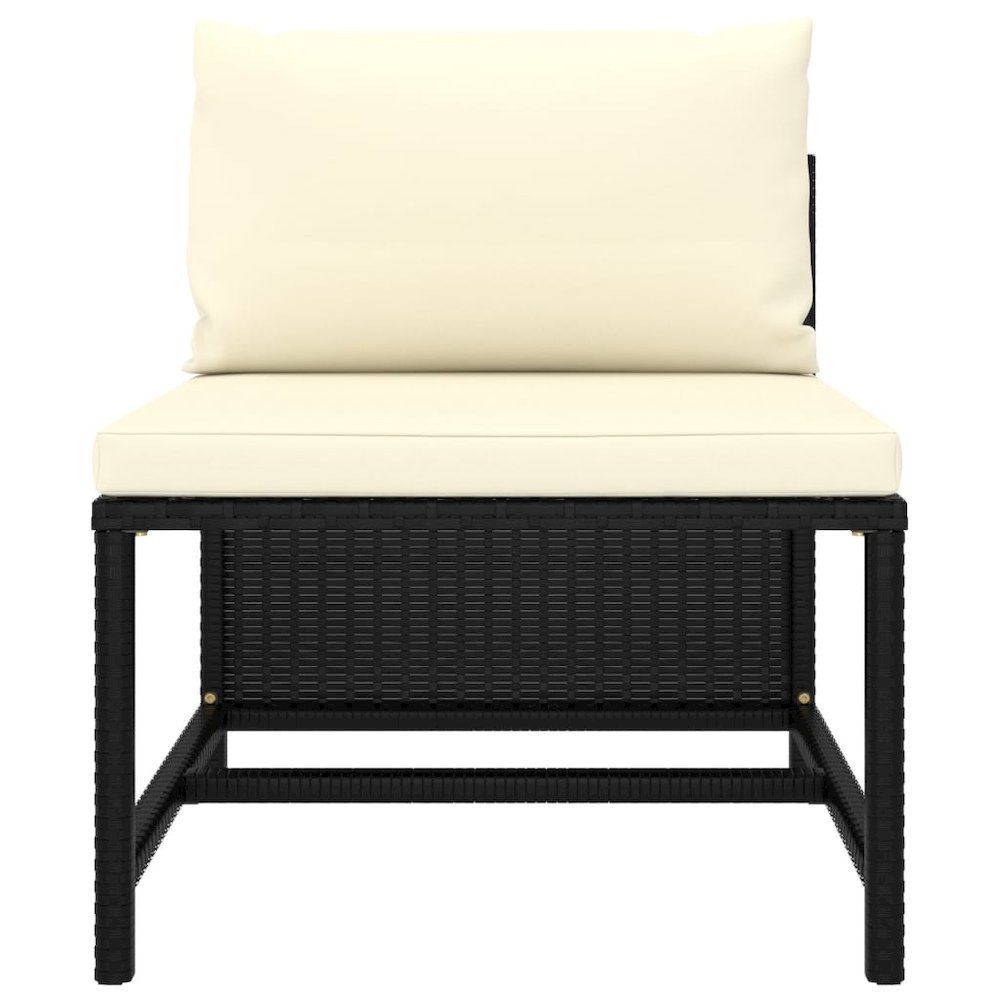 Garden Sofa Set Black, Cream White. Picture 5