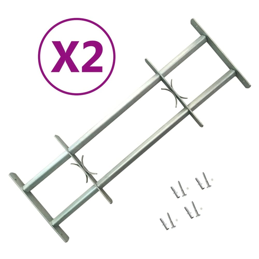 Adjustable Security Grilles for Windows 2 pcs 39.4"-59.1". Picture 1