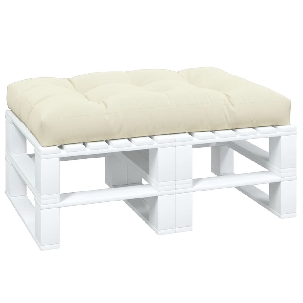 Pallet Cushion Cream Fabric (100% polyester) 47.2 x 31.5 x 4.7 in. Picture 3