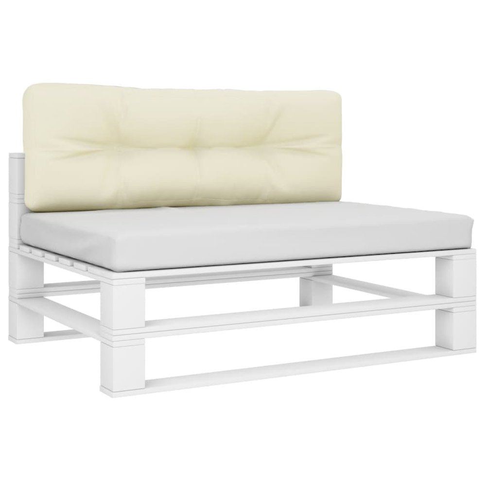 Pallet Cushion Cream 100% Polyester 47.2 in x 15.7 in x 4.7 in. Picture 3