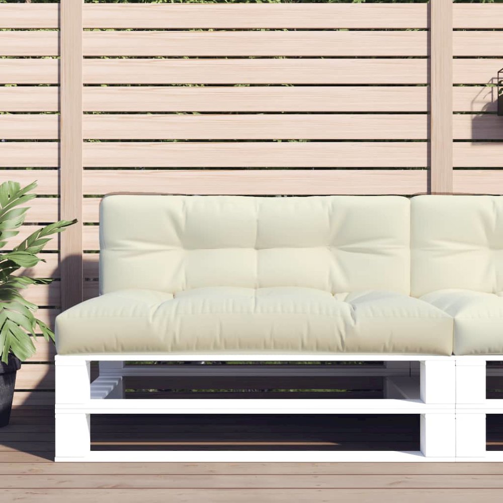 Pallet Cushion Cream 100% Polyester 47.2 in x 15.7 in x 4.7 in. Picture 1