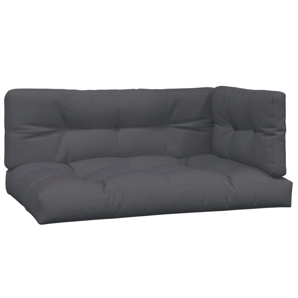 Pallet Cushion Set of 3 Anthracite 100% polyester. Picture 2