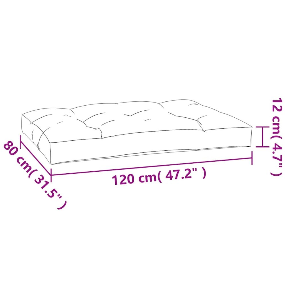 Pallet Cushion Set of 3 Anthracite 100% polyester. Picture 11