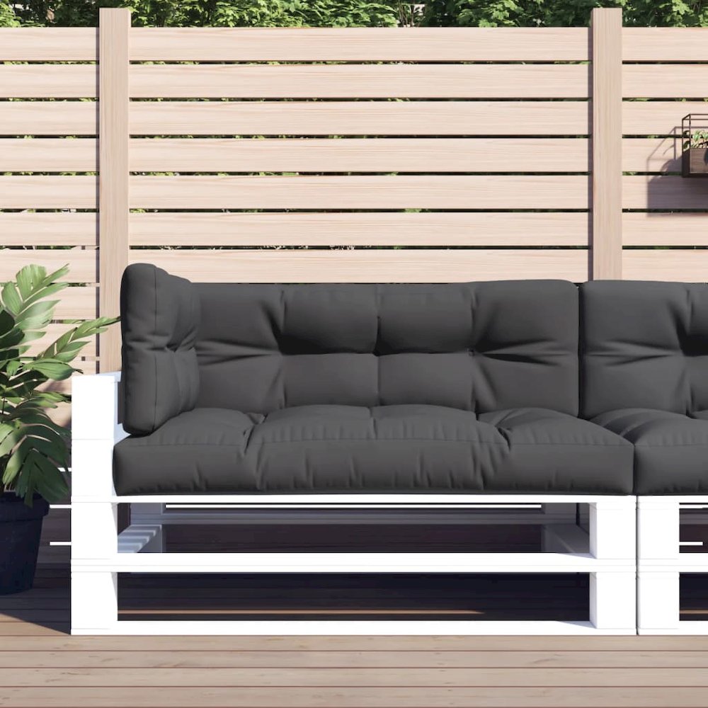 Pallet Cushion Set of 3 Anthracite 100% polyester. Picture 1