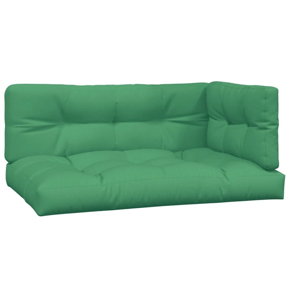 Pallet Cushion Set of 3 Green Polyester UV-resistant. Picture 2