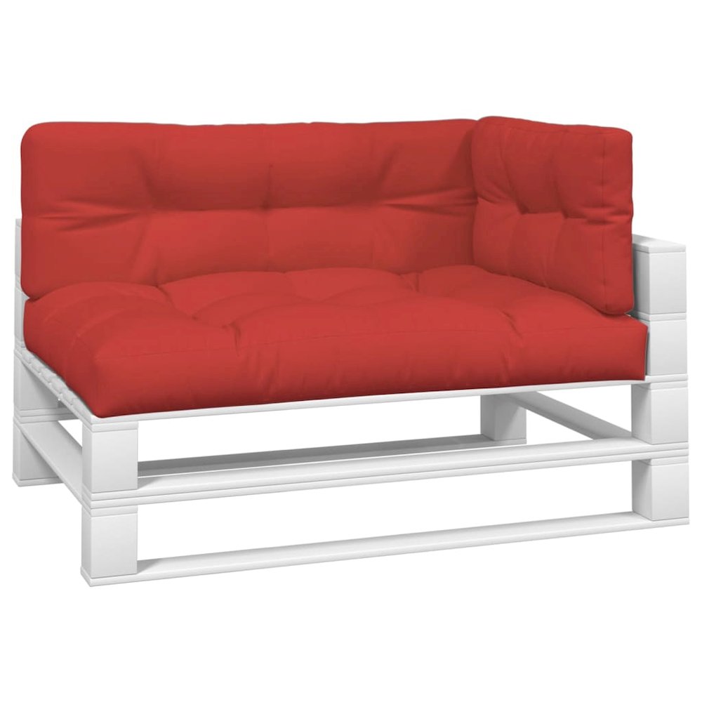 Pallet Cushion Set of 3 Red Polyester Water-resistant materials. Picture 3