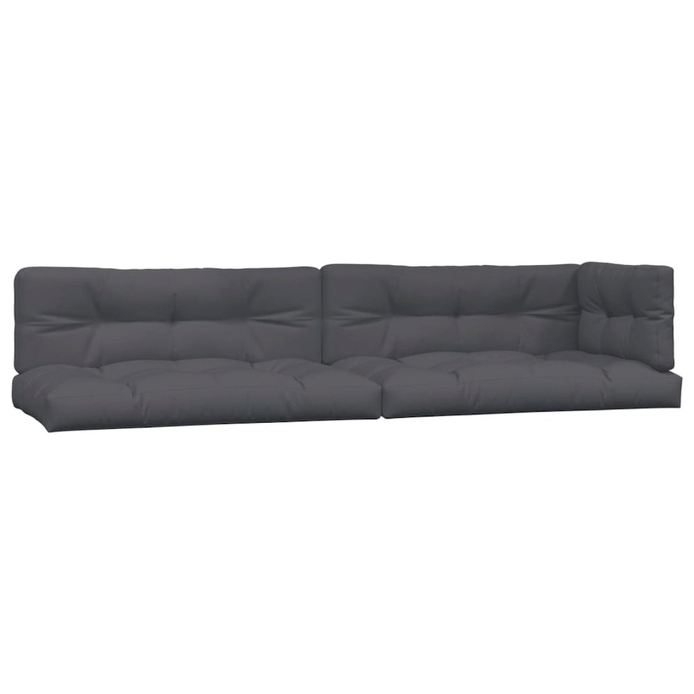 Pallet Cushion Set of 5 Anthracite 100% Polyester Large. Picture 2