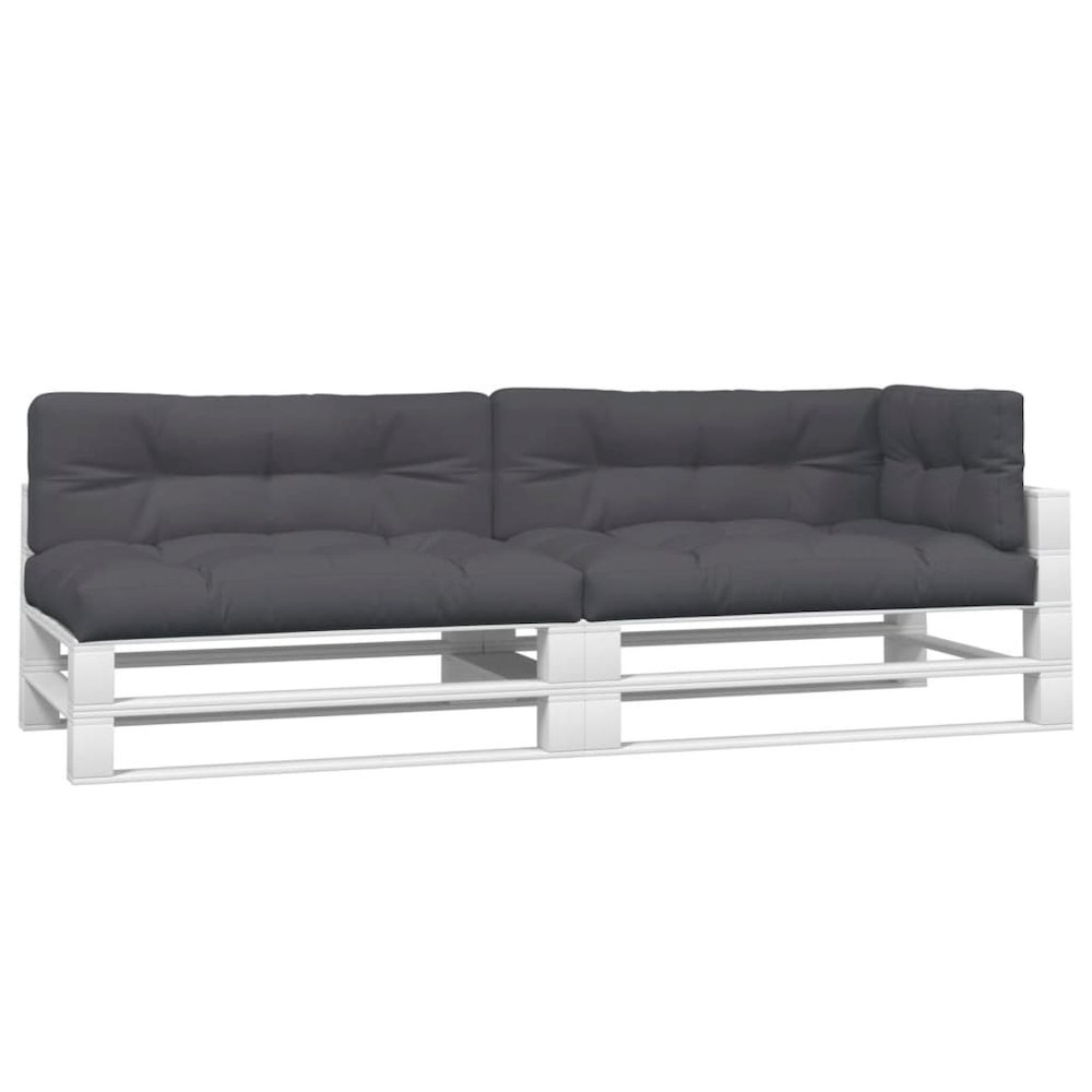 Pallet Cushion Set of 5 Anthracite 100% Polyester Large. Picture 3