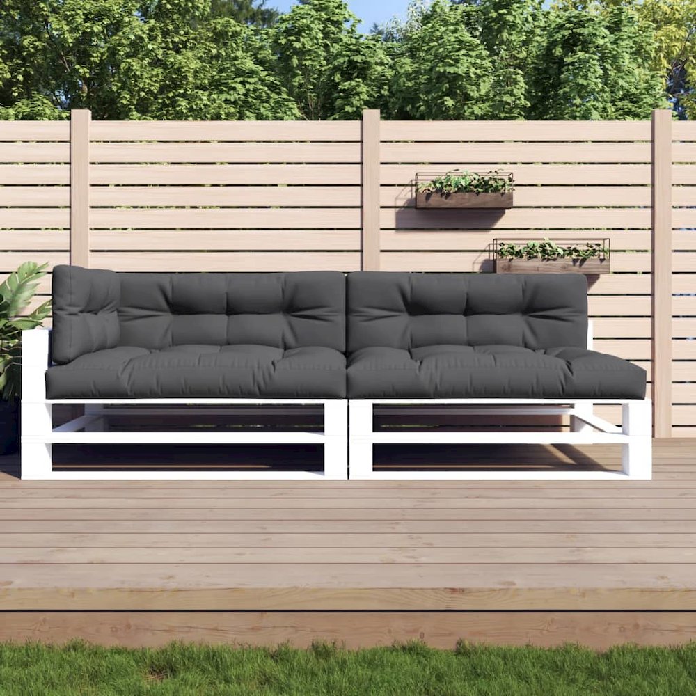 Pallet Cushion Set of 5 Anthracite 100% Polyester Large. Picture 1