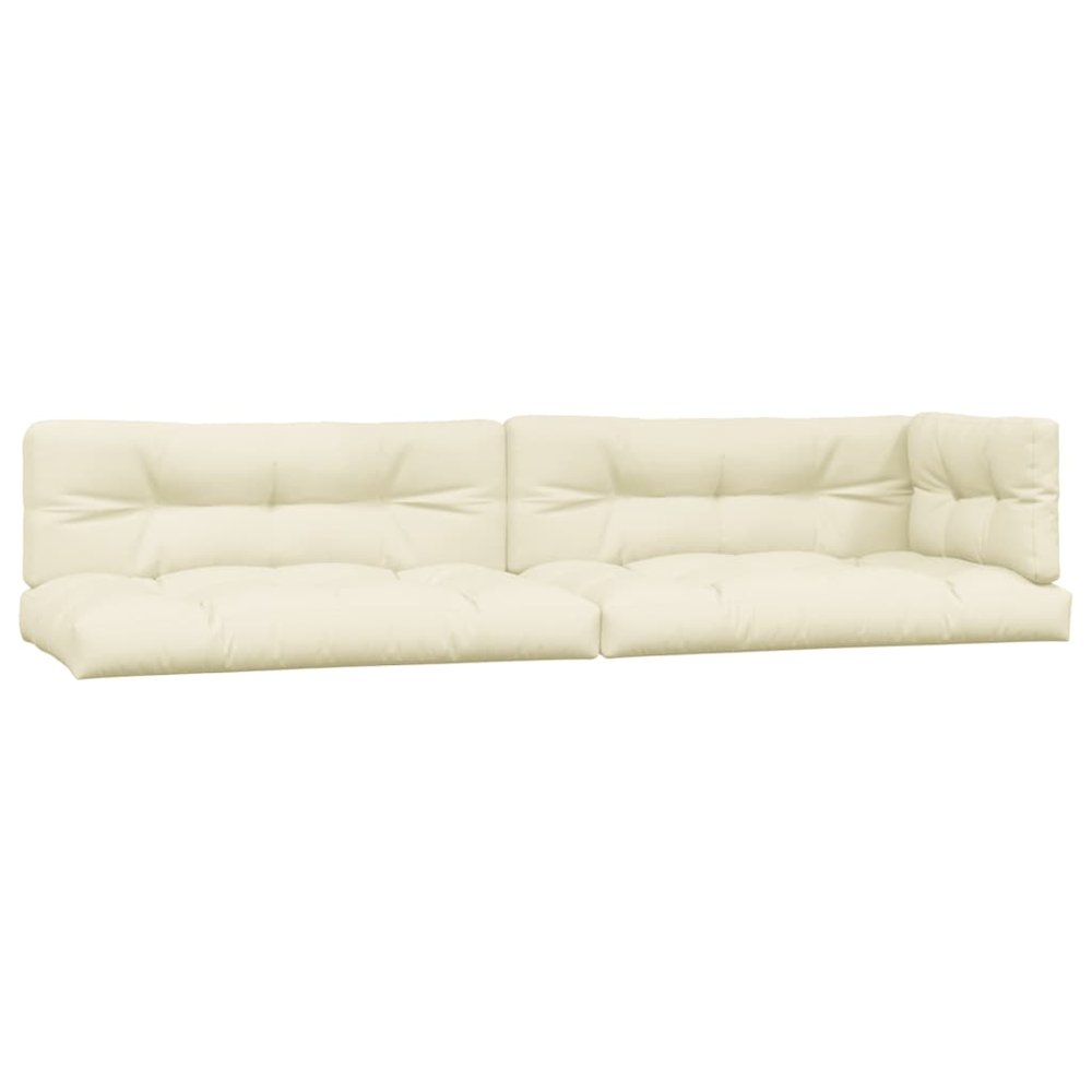 Pallet Cushion Set of 5 Cream 100% Polyester Extra Thick Surface. Picture 2