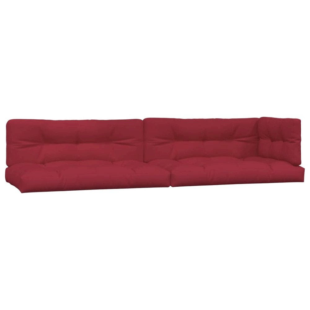 Pallet Cushion Set of 5 Wine Red 100% Polyester. Picture 2