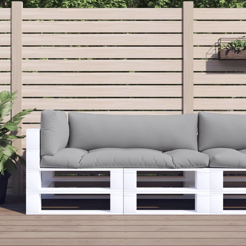 Pallet Cushion Set of 3 Grey 100% polyester Large. Picture 1