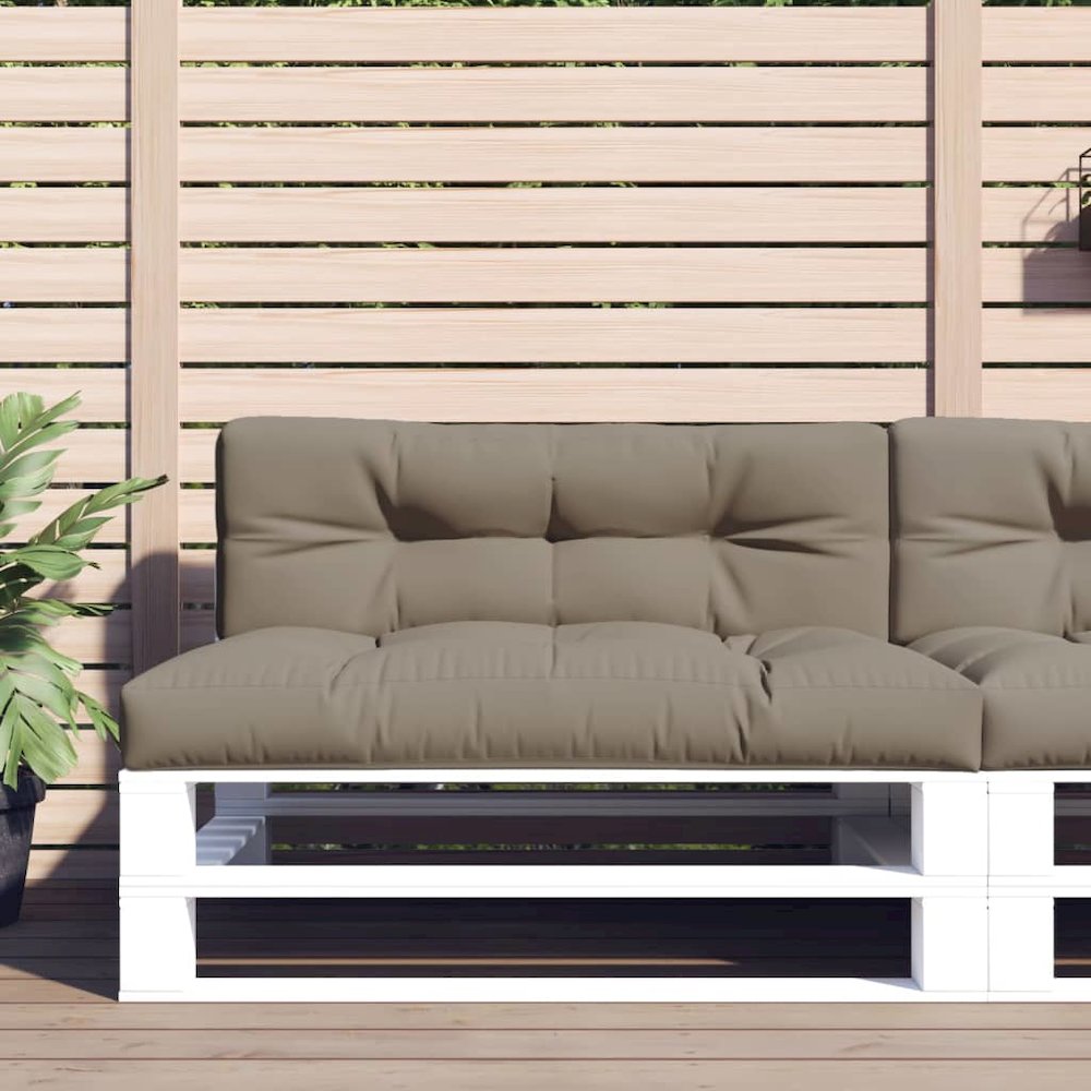 Pallet Cushion Taupe 100% polyester 47.2 x 15.7 x 4.7 in. Picture 1