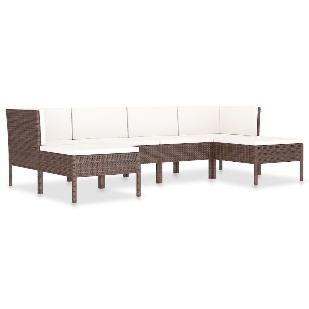 Patio Furniture Set Brown PE rattan Large Modular. Picture 2