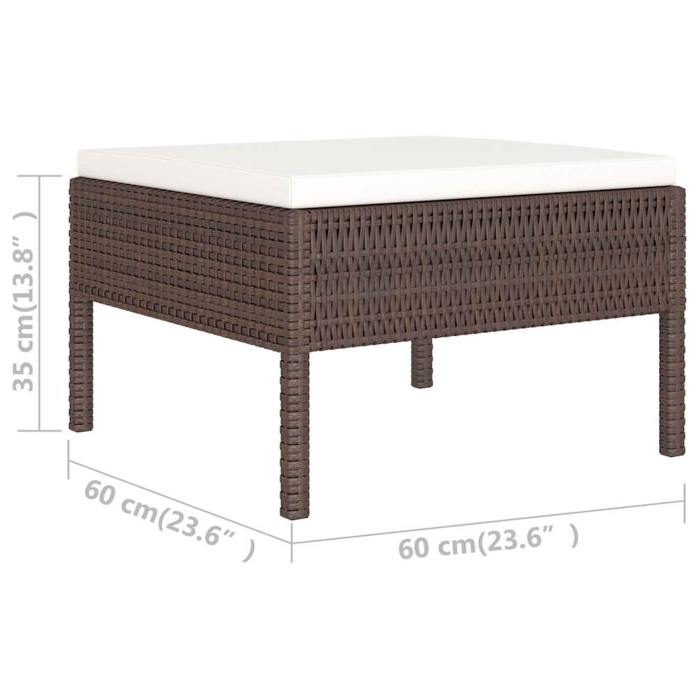 Patio Furniture Set Brown PE rattan Large Modular. Picture 8