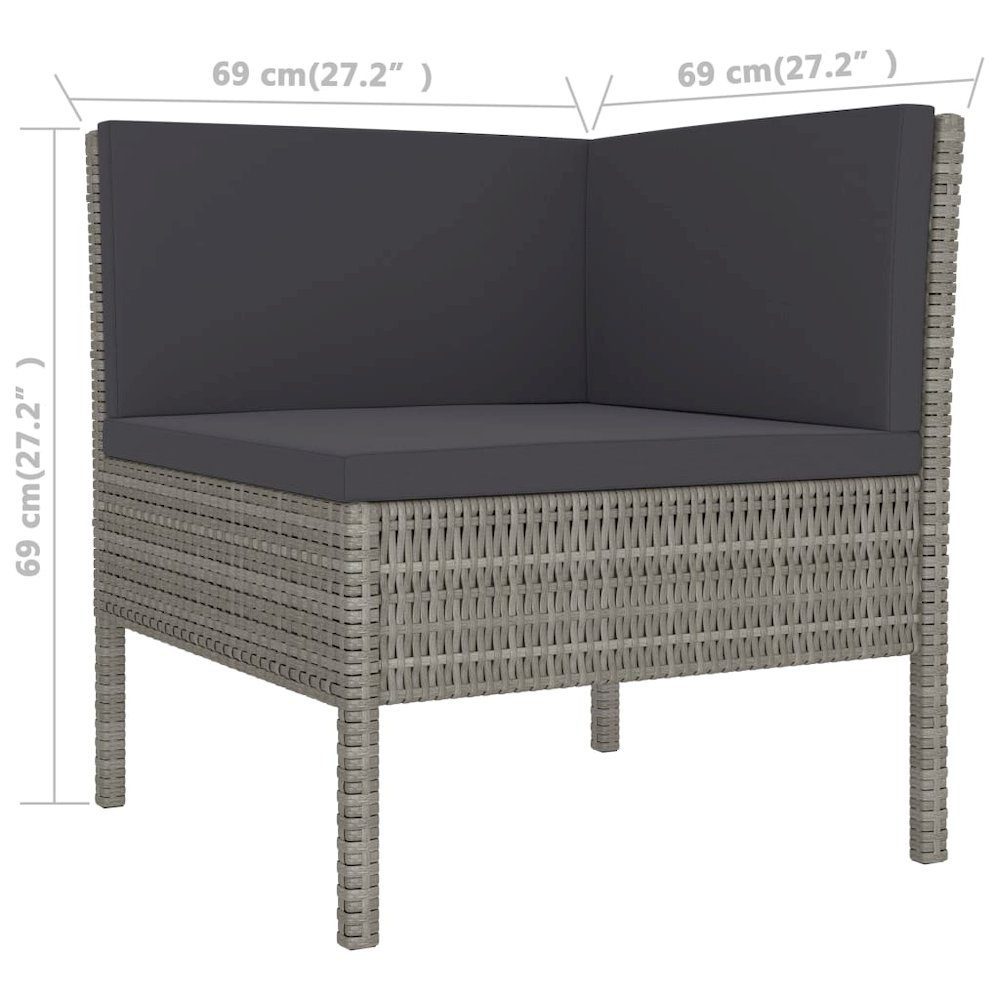 Garden Furniture Set Grey. Picture 6
