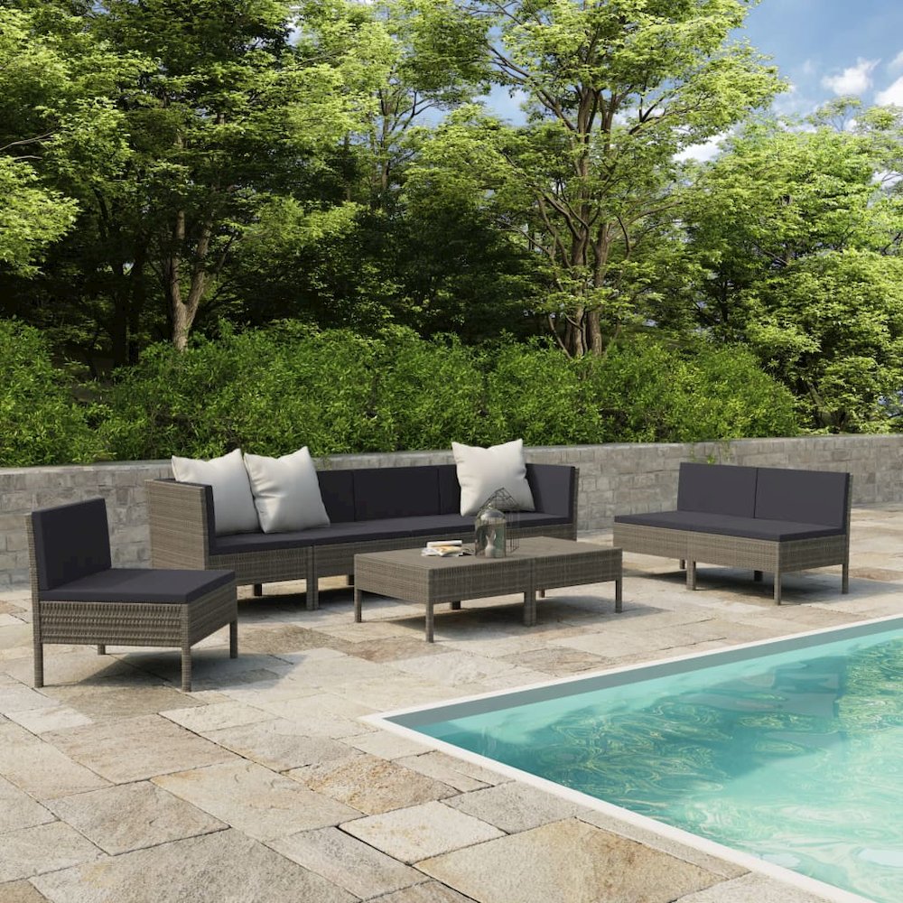 Garden Furniture Set Grey. Picture 1
