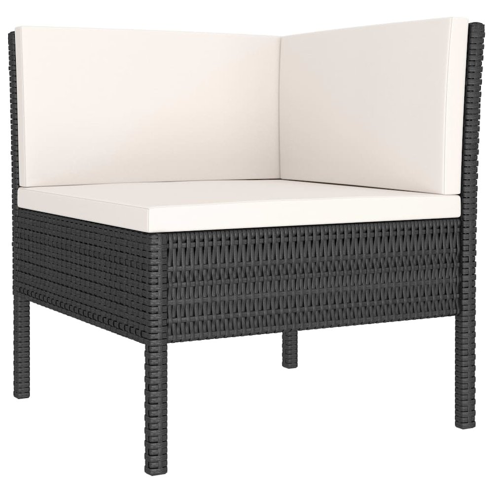 Garden Furniture Set Black PE rattan 27.2 in Seats Many. Picture 3