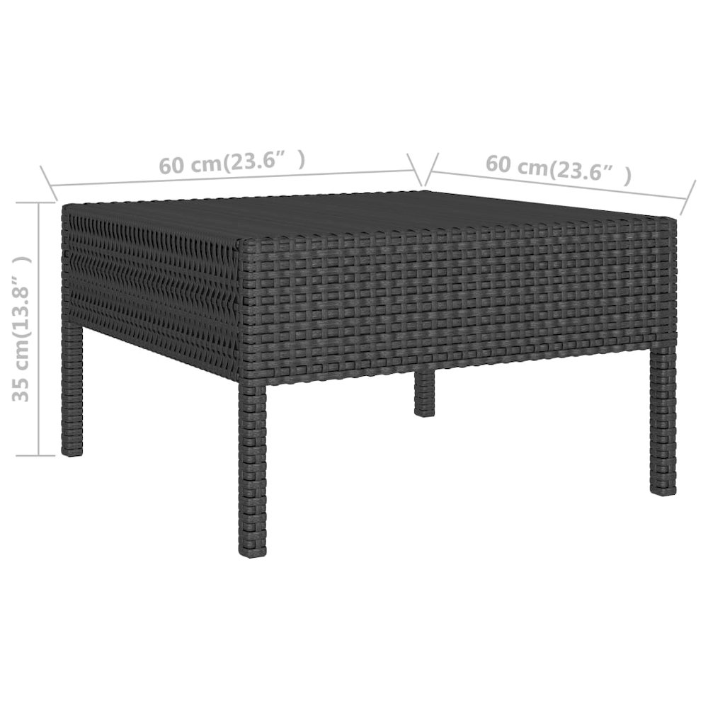 Garden Furniture Set Black. Picture 8