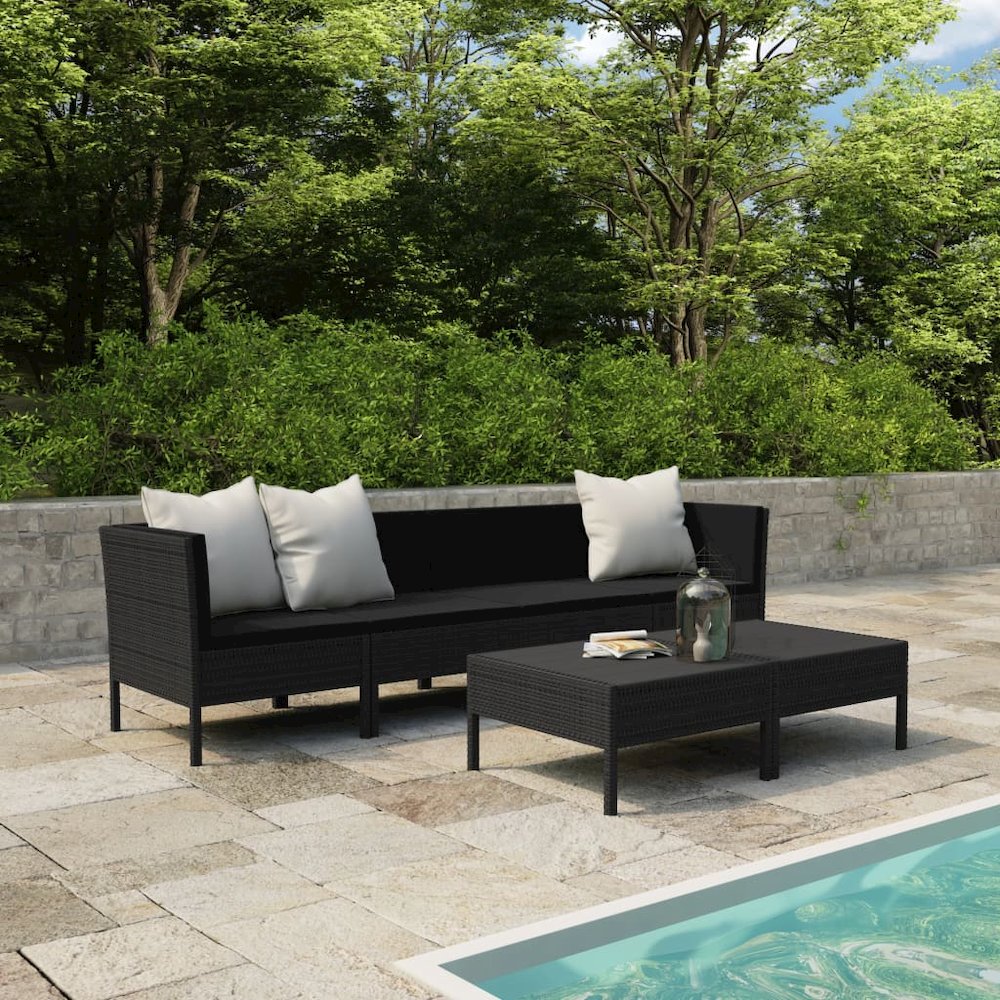 Garden Furniture Set Black. Picture 1