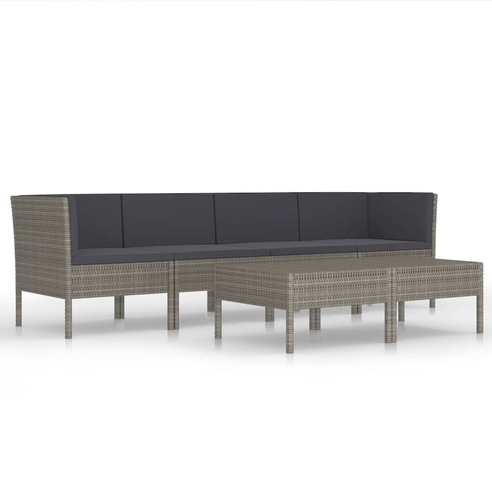 Garden Furniture Set Grey, Anthracite. Picture 2