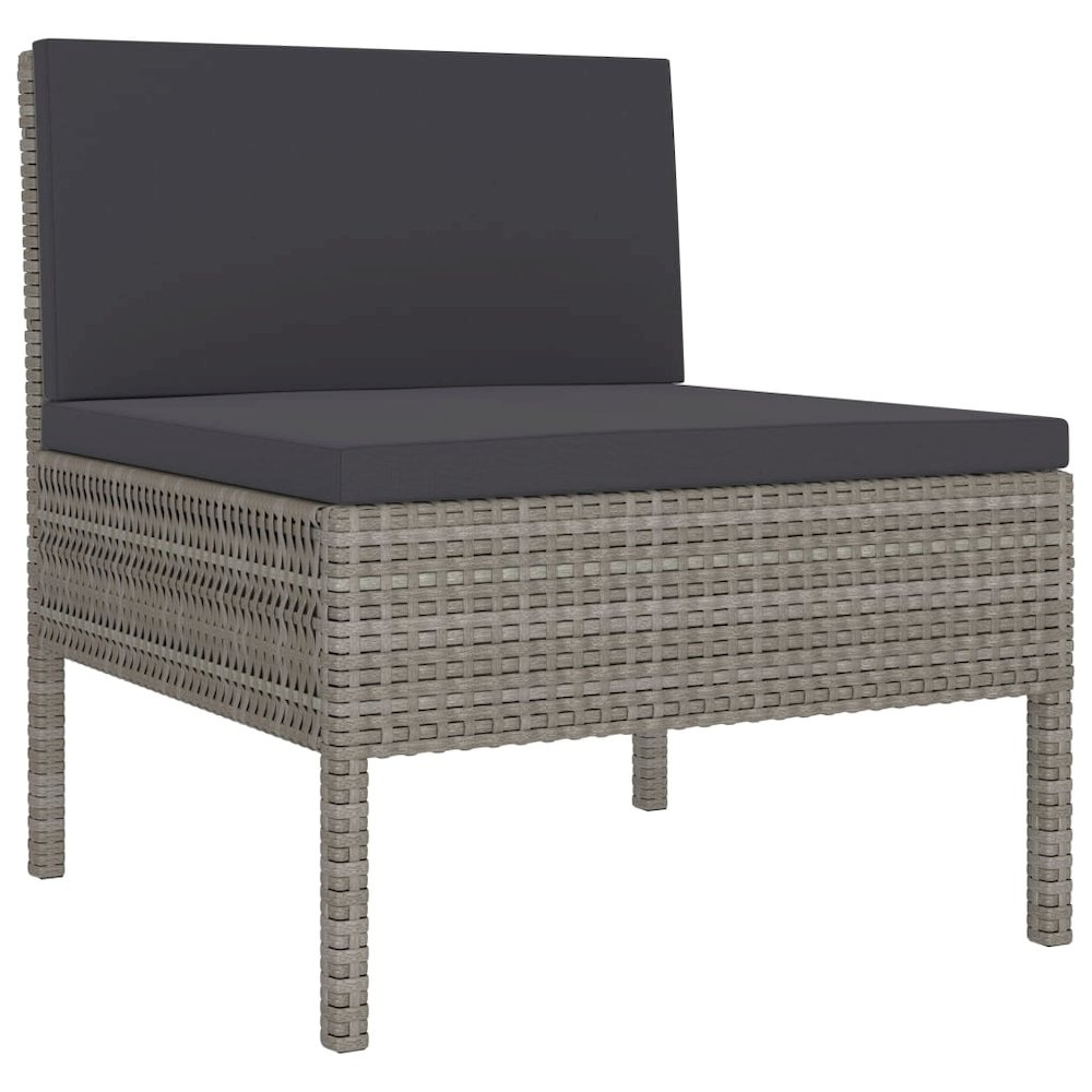 Garden Furniture Set Grey, Anthracite. Picture 4