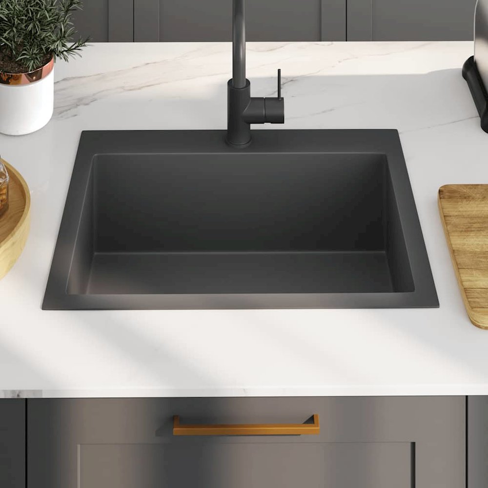 Handmade Kitchen Sink Black Stainless Steel. Picture 3